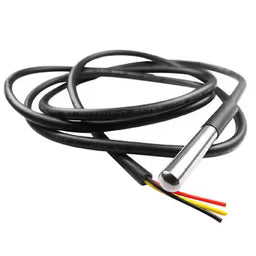 DS18B20 Waterproof Digital Temperature Sensor Probe 1 Meter (Black)